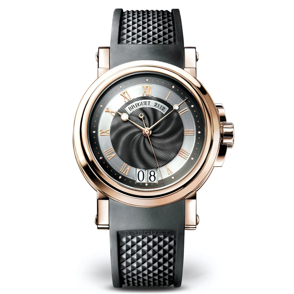 Breguet Marine Automatic Silver Dial Black Rubber Men's Watch 5817BR/Z2/5V8 3 Breguet Marine Automatic Silver Dial Black Rubber Men’s Watch