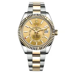 Rolex Sky-Dweller 326933 Champagne Dial Automatic 18kt Yellow Gold Oyster Watch