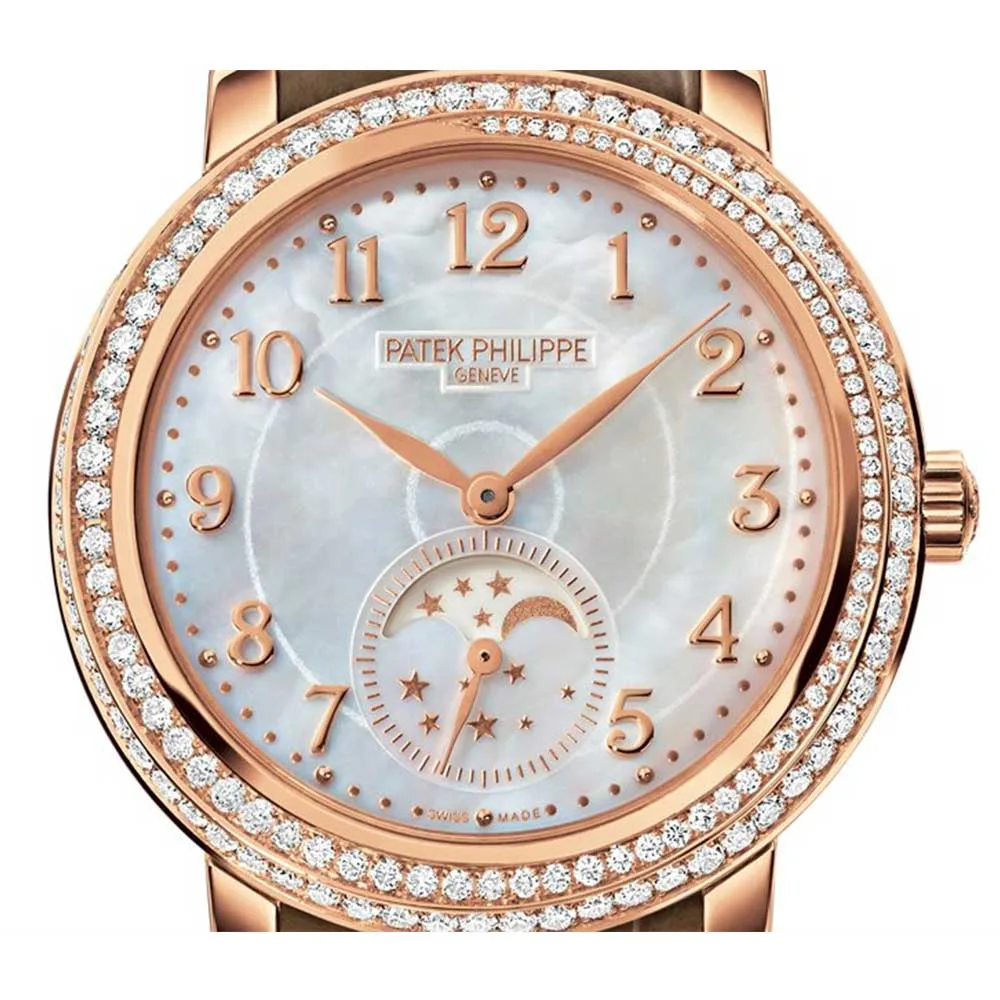 Patek Philippe Complications Mother of Pearl Dial Taupe Leather Ladies Watch 4968R-001 7 Patek Philippe Complications Mother of Pearl Dial Taupe Leather Ladies Watch