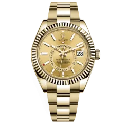 Rolex Sky-Dweller Champagne Dial 326938 Automatic 18kt Yellow Gold Watch