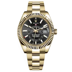 Rolex Sky-Dweller 326938 Black Dial Automatic 18kt Yellow Gold Watch