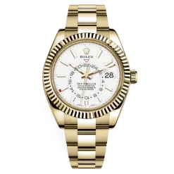 Rolex Sky-Dweller White Dial 326938 Automatic 18kt Yellow Gold Watch