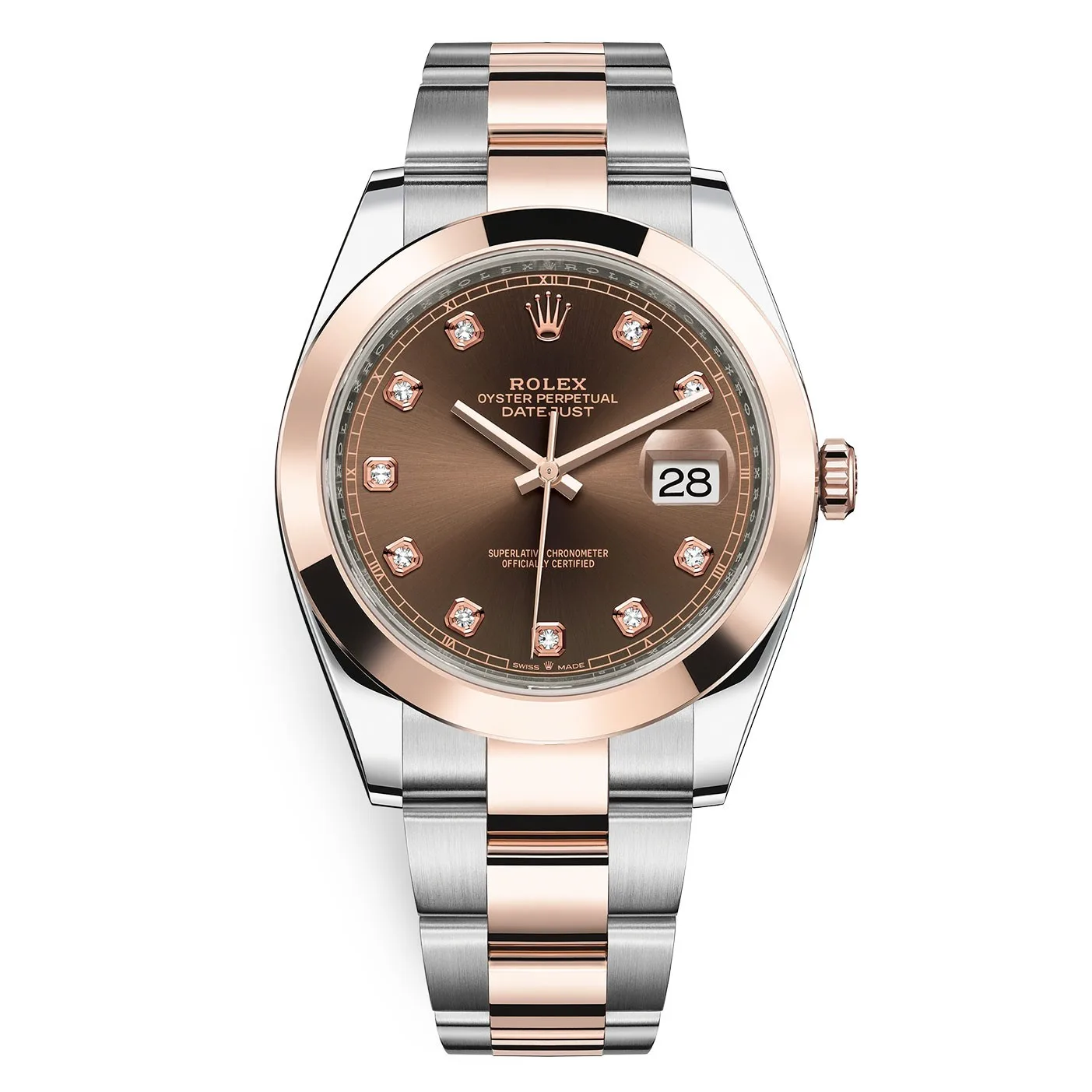 Rolex Datejust 126301 Chocolate Diamond Oyster 41mm Steel and Everose Gold Mens Watch 3 Rolex Datejust 126301 Chocolate Diamond Oyster