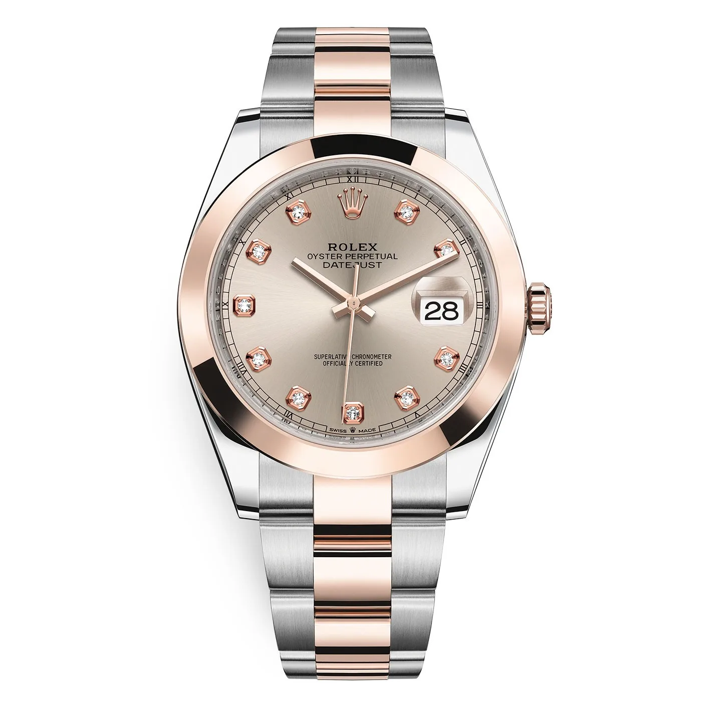 Rolex Datejust 126301 Sundust Diamond Oyster 41mm Steel and Everose Gold Mens Watch 3 Rolex Datejust 126301 Sundust Diamond Oyster