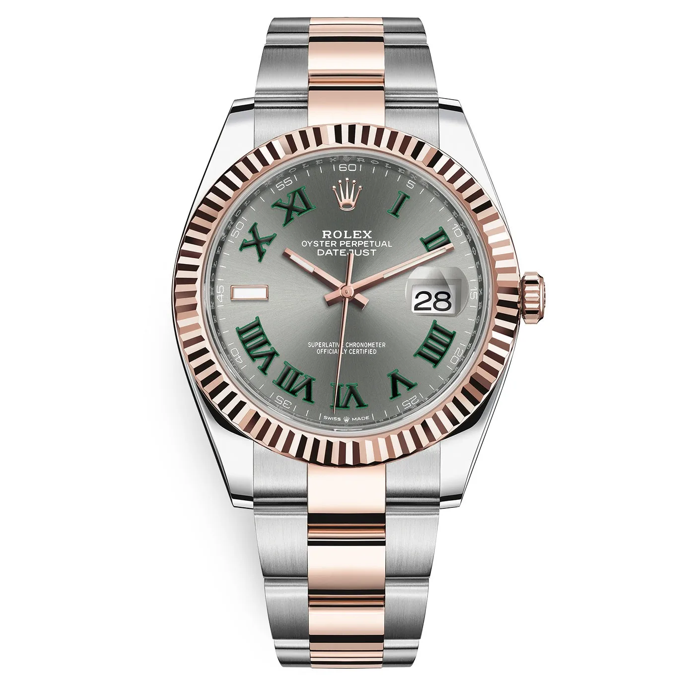 Rolex Datejust 126331-0015 Slate Roman Oyster 41mm Steel and Everose Gold Mens Watch 3 Rolex Datejust 126331 Slate Roman Oyster