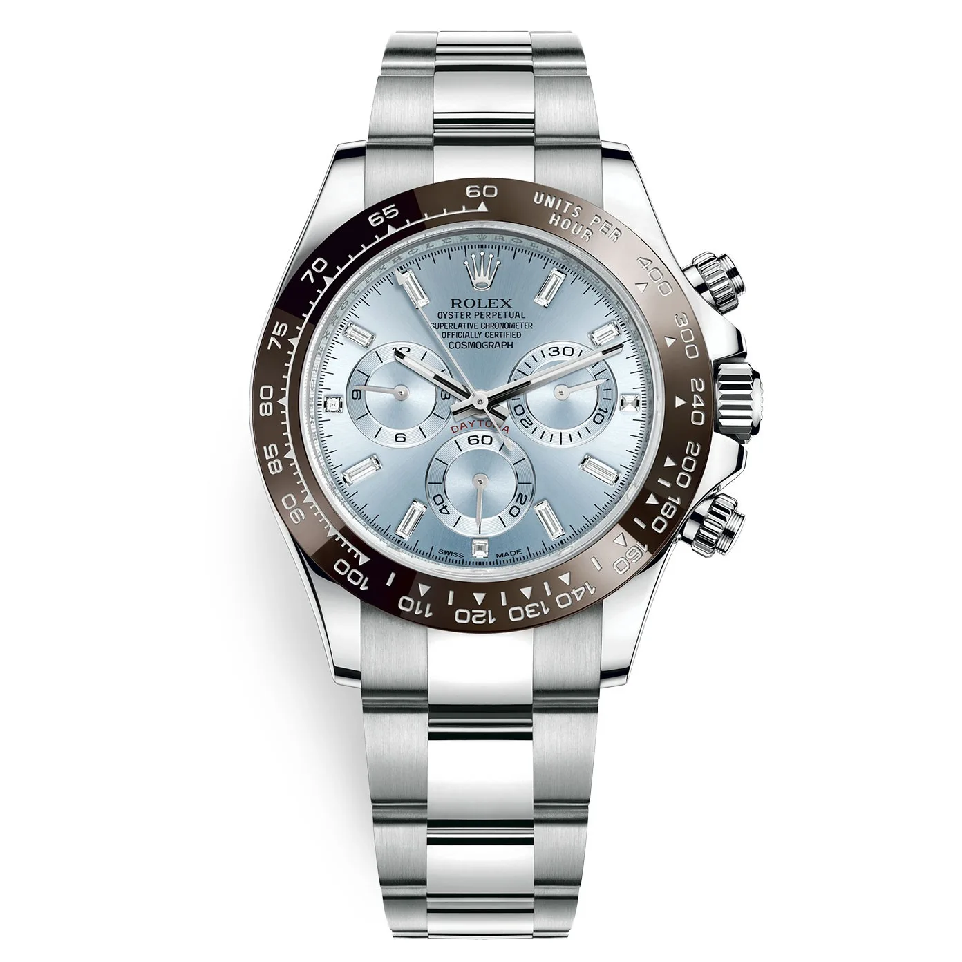 Rolex Cosmograph Daytona 116506 Ice Blue Baguette Index Platinum Mens Watch 3 Rolex Cosmograph Daytona 116506