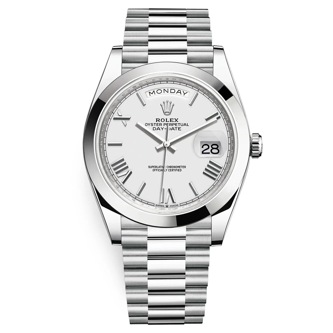 Rolex Day-Date 228206 White Roman 40mm Platinum Mens Watch 3 Rolex Day-Date 228206 White Roman 40mm Platinum Mens Watch