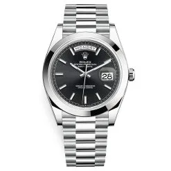 Rolex Day-Date 228206 Black Index 40mm Platinum Mens Watch