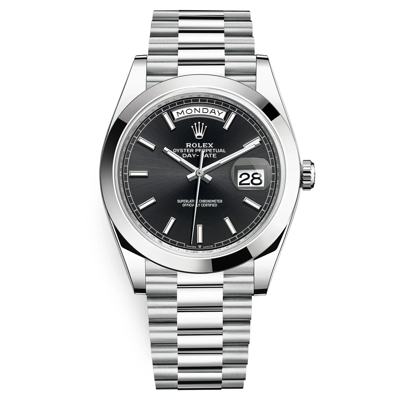 Rolex Day-Date 228206 Black Index 40mm Platinum Mens Watch 3 Rolex Day-Date 228206 Black Index 40mm Platinum Mens Watch