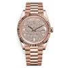 Rolex Day-Date 228235 Diamond-paved 40mm Everose Gold Mens Watch