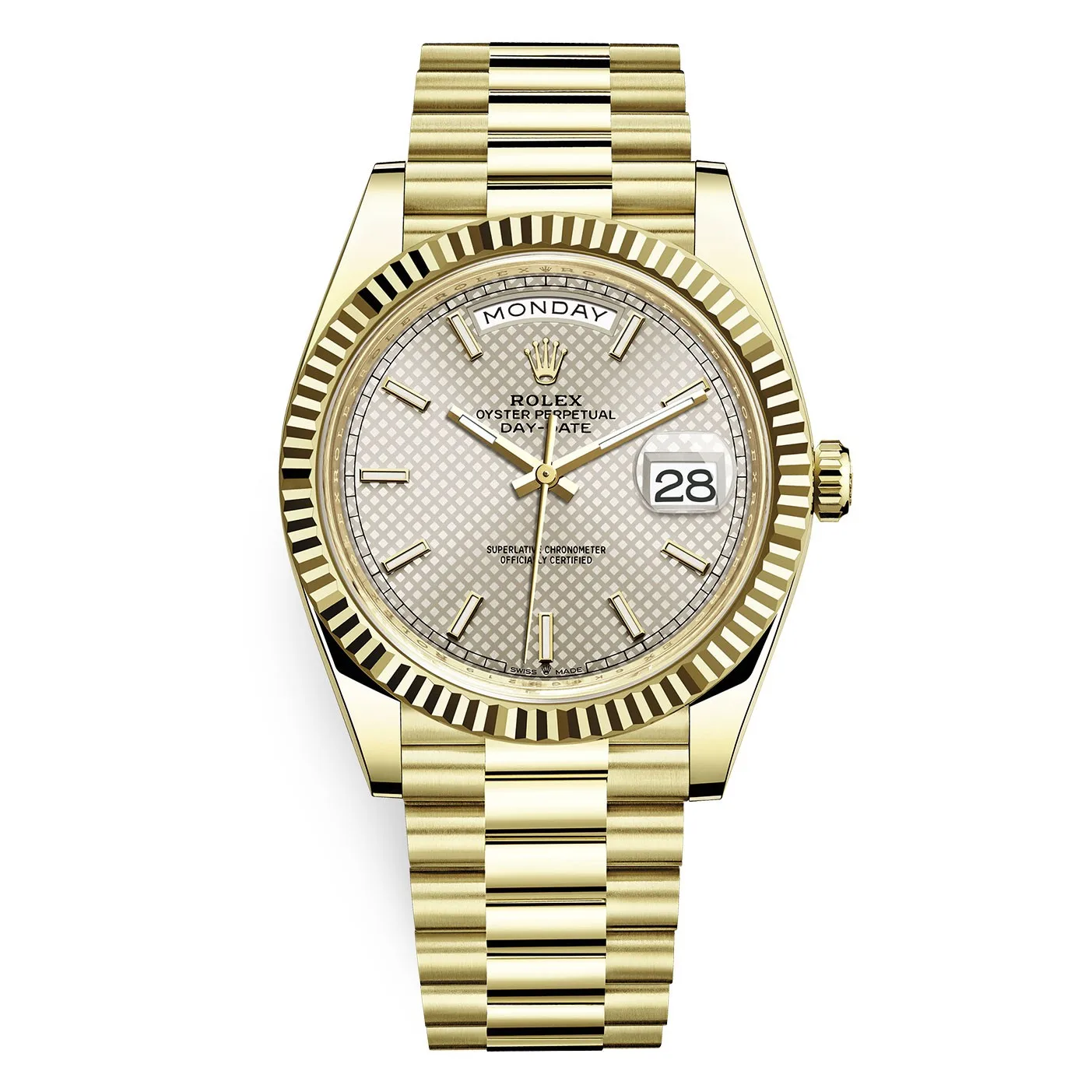 Rolex Day-Date 228238 Silver Diagonal 40mm Yellow Gold Mens Watch 3 Rolex Day-Date 228238 Silver Diagonal