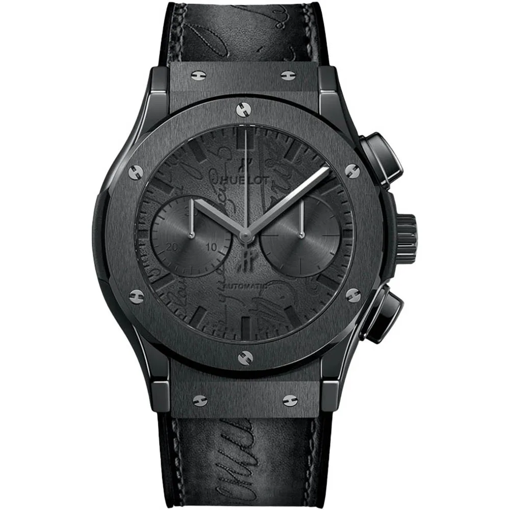Hublot Classic Fusion Chronograph 45mm Mens Watch 521.cm.0500.vr.ber17 Berluti Scritto All Black 3 Hublot Classic Fusion Chronograph 45mm Mens Watch