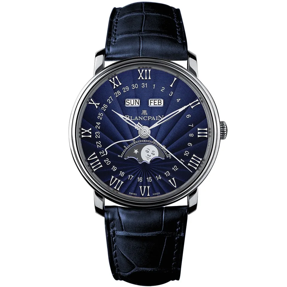 Blancpain Villeret Moonphase Calendar 40mm Watch 6654-1529-55b 3 Blancpain Villeret Moonphase Calendar 40mm Watch