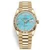 Rolex 128238 Day Date 36 18K Yellow Gold with Turquoise Diamond Dial 2 Rolex 128238 Day Date 36