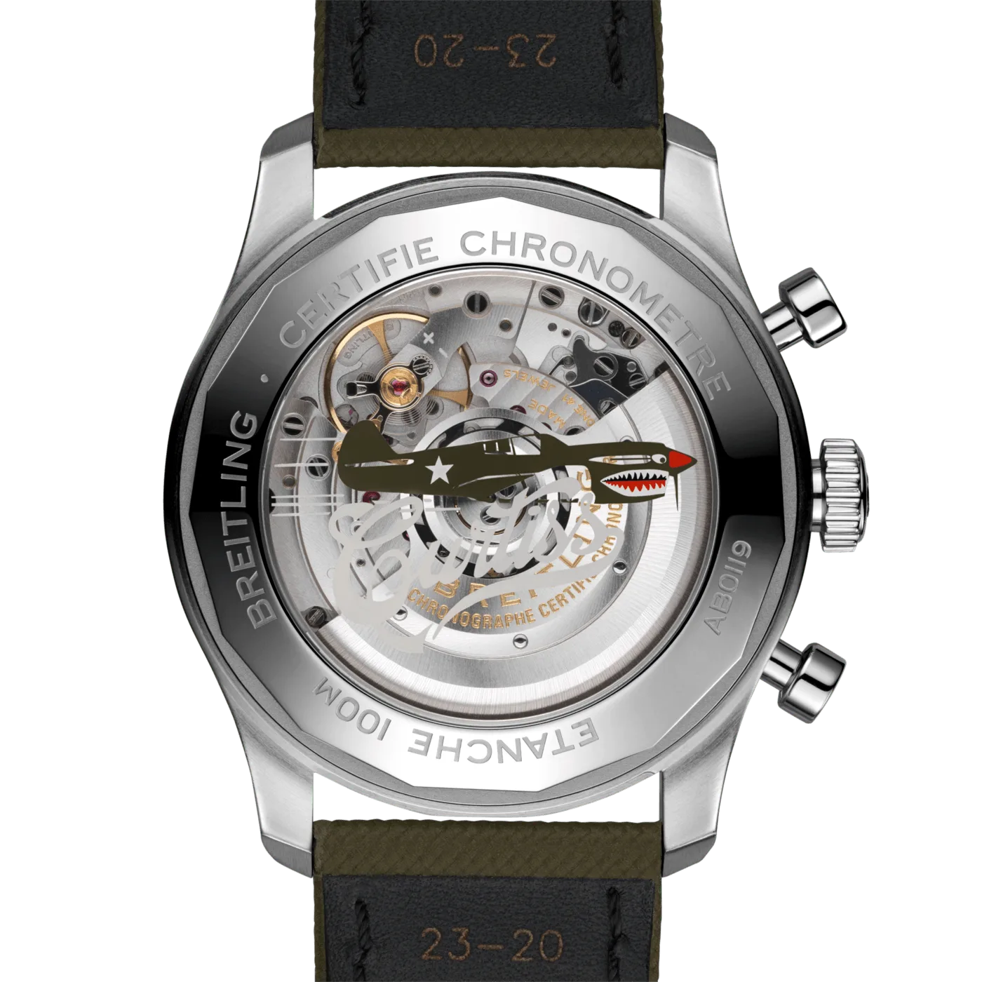 Breitling AB01192A1L1X1 Aviator 8 B01 Chronograph 43 Curtiss Warhawk Watch