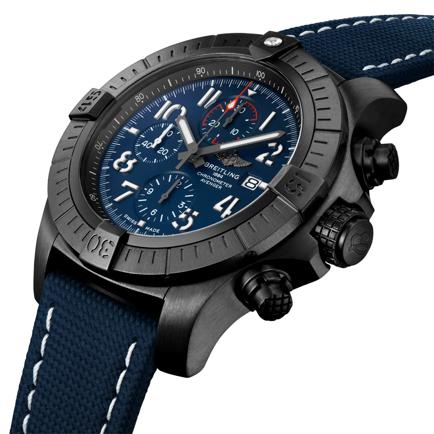 Breitling V13375101C1X1 Super Avenger Night Mission Chronograph 48mm Watch