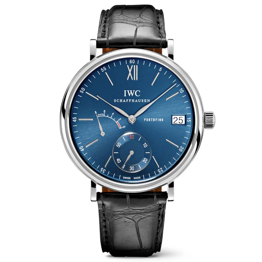 IWC IW510106 Portofino Manual Wind Eight Days Blue Dial Black Leather Men's Watch 3 IWC IW510106 Portofino Manual Wind Eight Days Blue Dial Black Leather Men's Watch