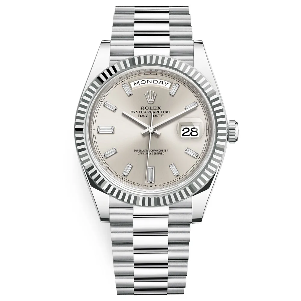 Rolex Day-Date 228236-0002 Silver Diamond Dial 40mm Platinum Men's Watch 3 Rolex Day-Date 228236-0002 Silver Diamond Dial 40mm Platinum Men's Watch