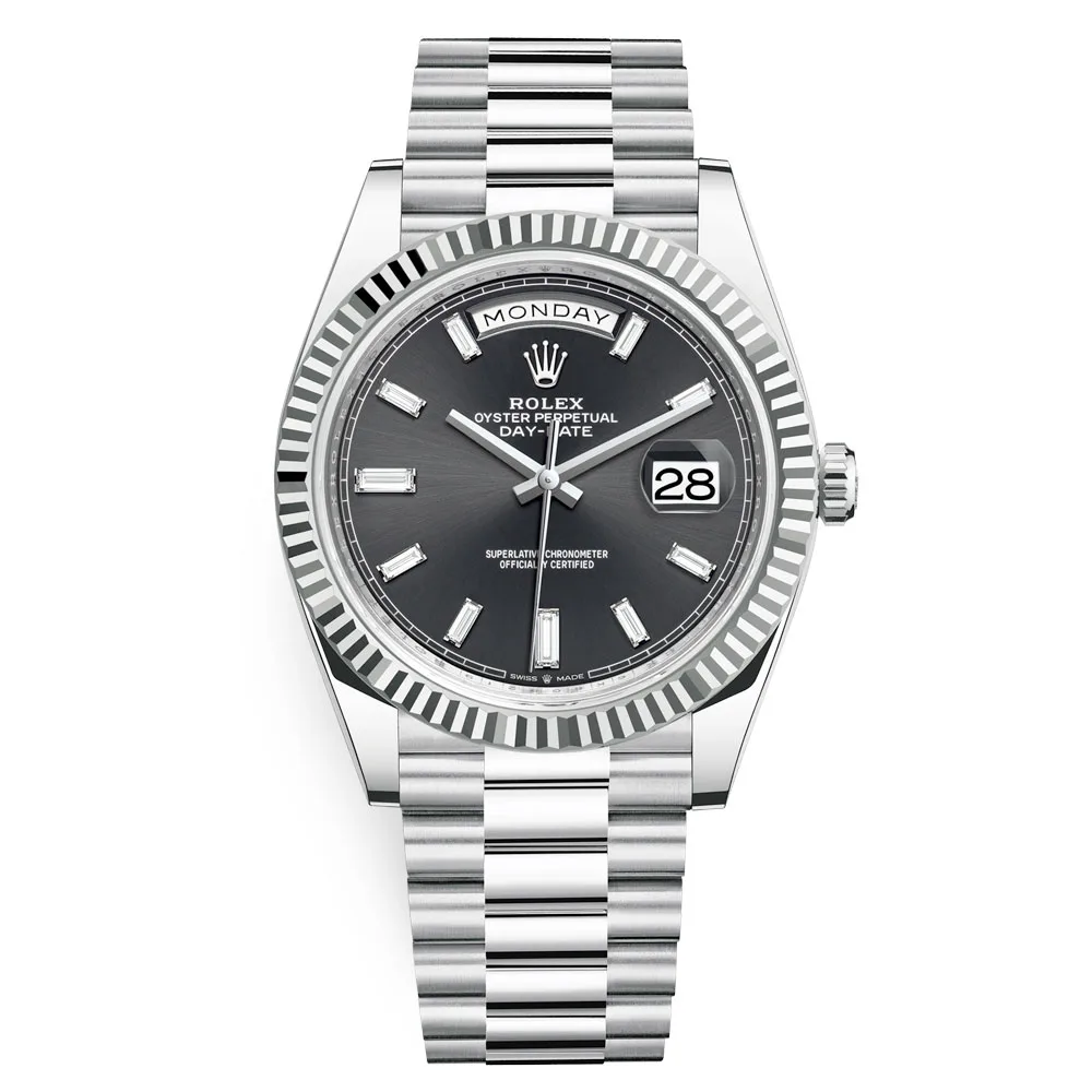Rolex Day-Date 228236-0004 Black Diamond Dial 40mm Platinum Men's Watch 3 Rolex Day-Date 228236 Black Diamond Dial