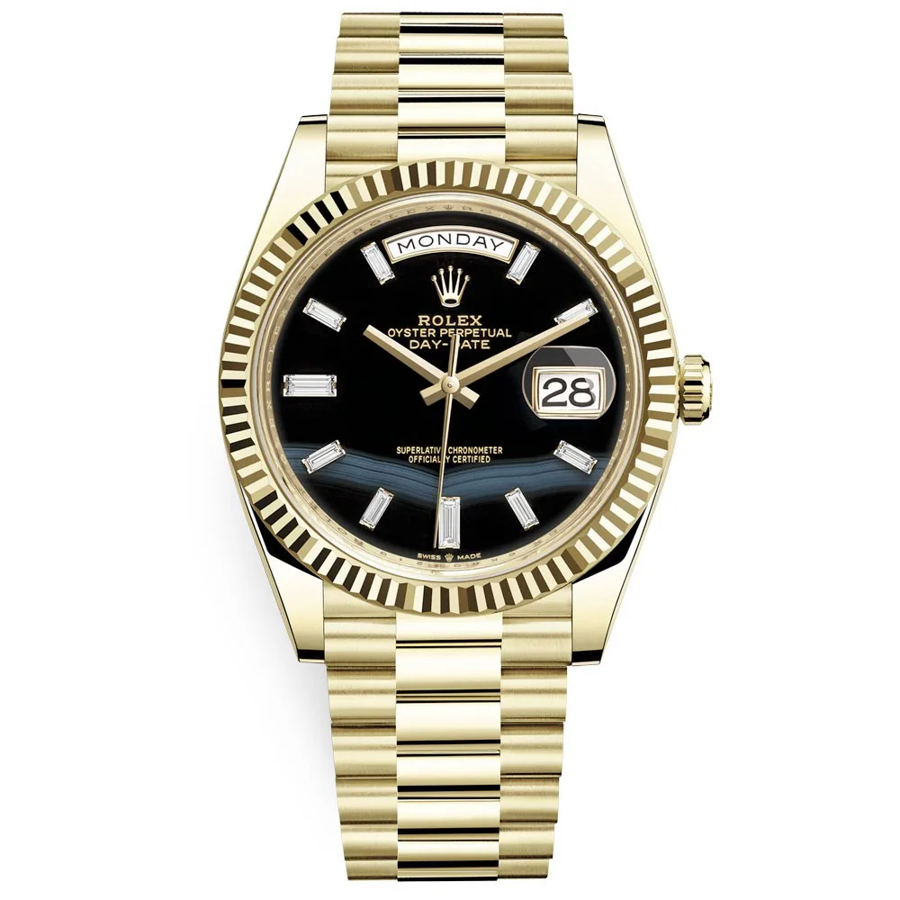 Rolex Day-Date 228238-0059 Onyx Diamond Dial 40mm Yellow Gold Men's Watch 3 Rolex Day-Date 228238 Onyx Diamond Dial