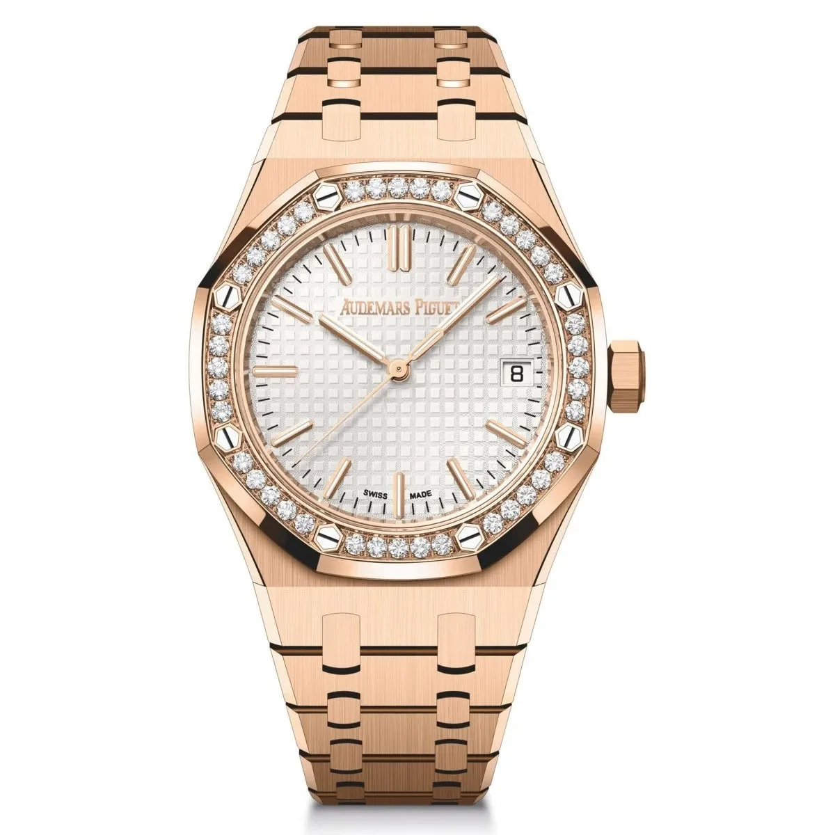 Audemars Piguet 15551OR.ZZ.1356OR.01 Royal Oak White Dial Selfwinding Watch 3 Audemars Piguet 15551OR.ZZ.1356OR.01 Royal Oak White Dial
