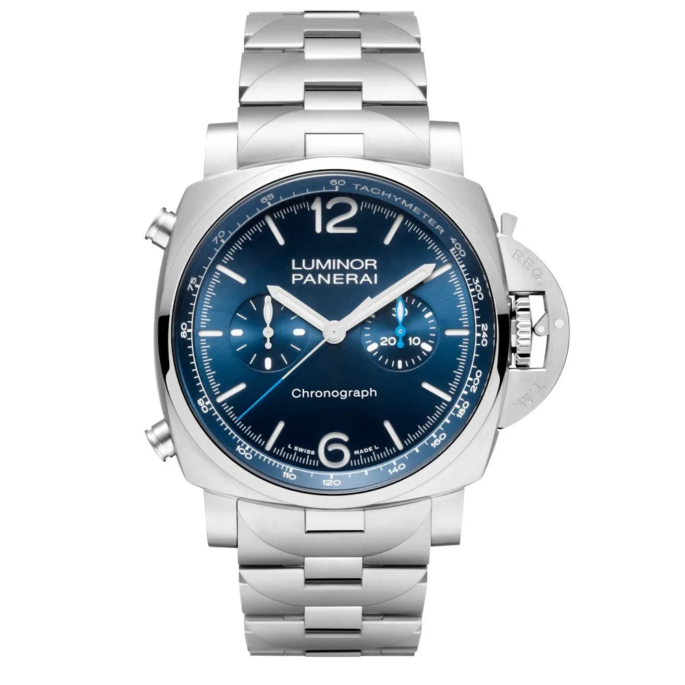 Panerai PAM01110 Luminor 1950 Chrono 44mm Stainless Steel Blue Dial Watch 3 Panerai PAM01110 Luminor 1950 Chrono 44mm Stainless Steel Blue Dial Watch