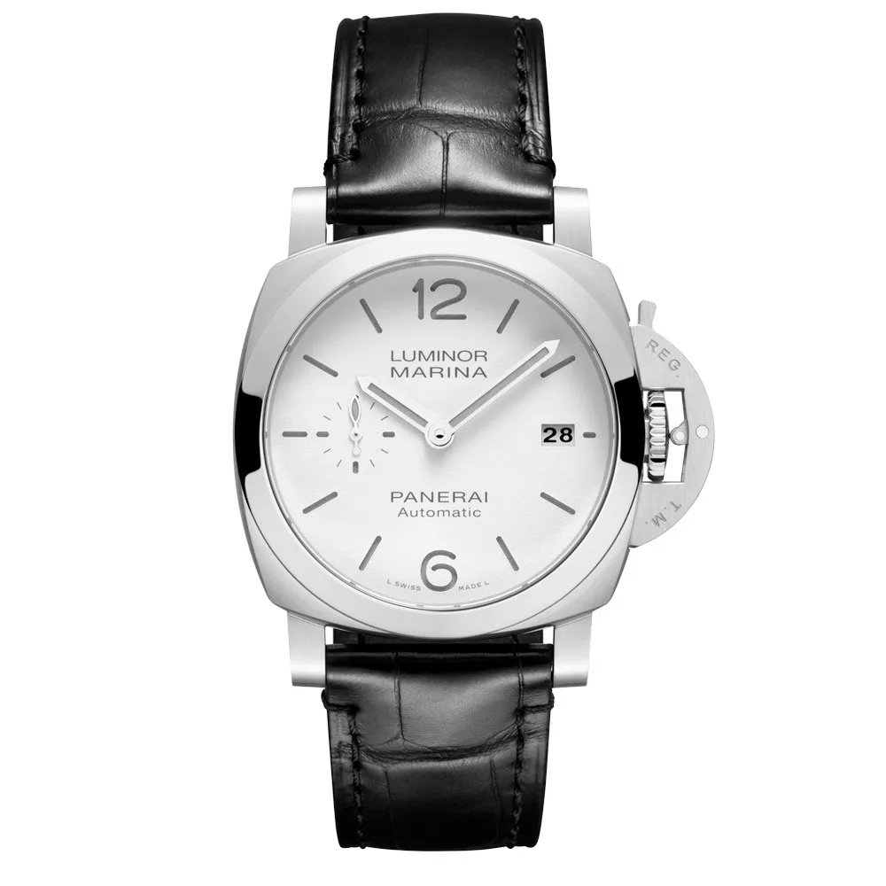 Panerai PAM01271 Luminor Marina Quaranta White Dial Steel Watch 3 Panerai-PAM01271-Luminor-Marina-Quaranta-White-Dial-Steel-Watch