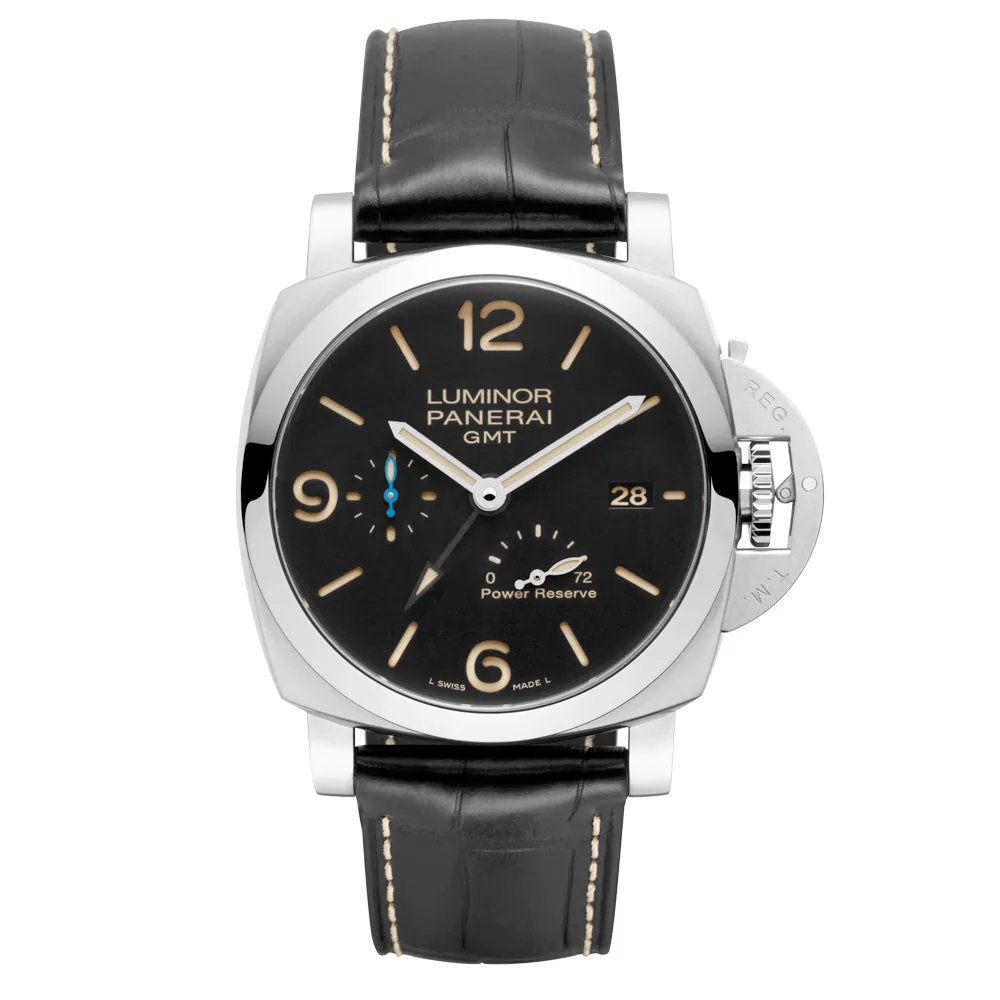 Panerai PAM01321 Luminor 1950 44mm 3 Days GMT Power Reserve Automatic Black Dial Stainless Steel Watch 3 Panerai PAM01321 Luminor 1950 44mm 3 Days GMT Power Reserve Automatic Black Dial Stainless Steel Watch