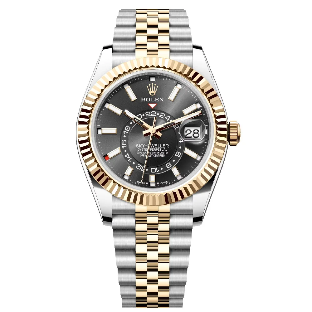 Rolex 336933-0004 Sky-Dweller Black Dial Oystersteel and 18k Yellow Gold Watch