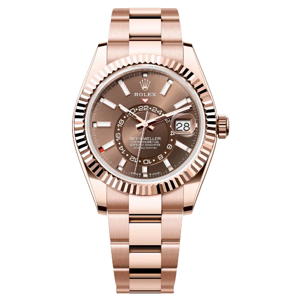 Rolex 336935-0002 Sky-Dweller Chocolate Dial 18k Everose Gold Watch