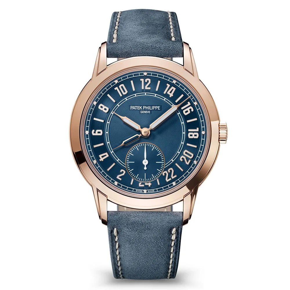 Patek Philippe 5224R-001 Calatrava Travel Time Blue Dial Rose Gold Watch 3 Patek Philippe 5224R-001 Calatrava Travel Time Blue Dial Rose Gold Watch