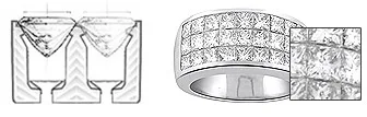 diamond setting invisible