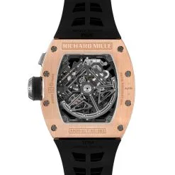 RM 30 01 With Declutchable Rotor in Rose Gold Titanium on Black Rubber Strap with Skeleton Dial RM 30 01 RG back