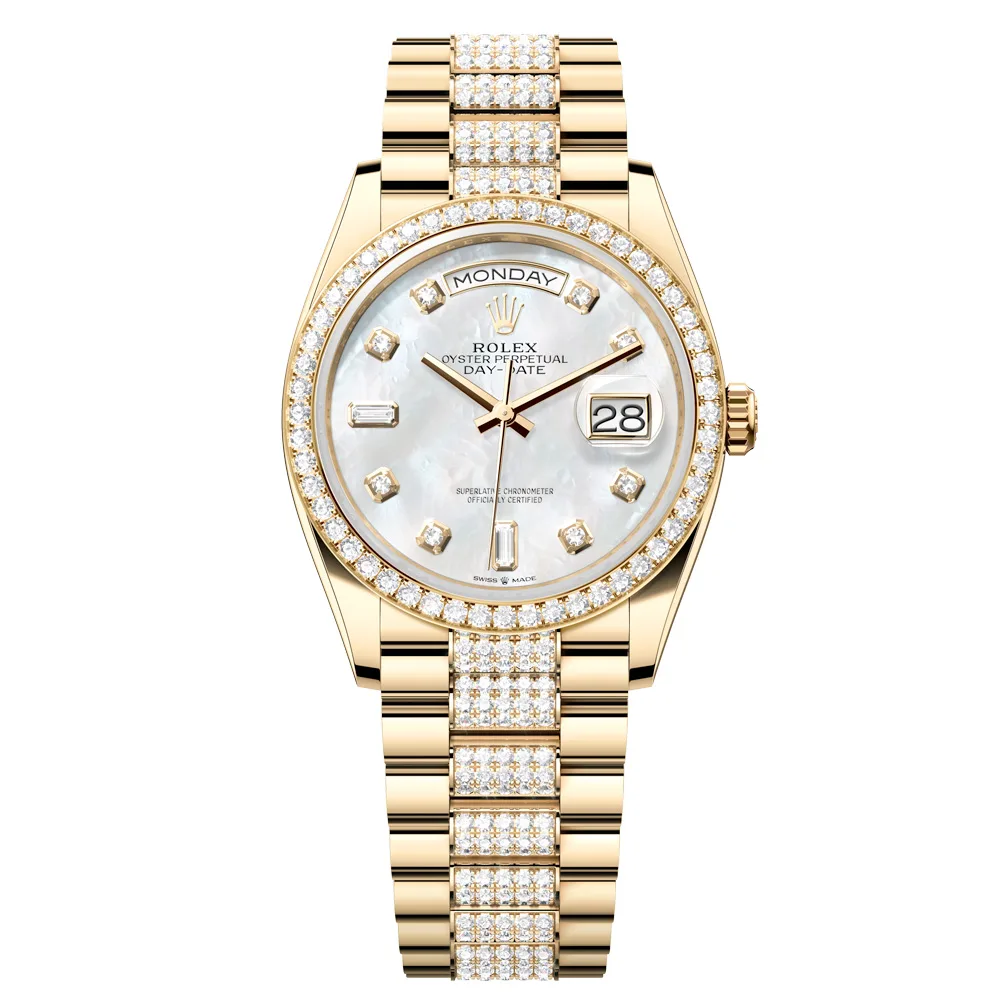 Rolex Day-Date 128348RBR-0019 MOP-Diamond Dial 36mm Yellow Gold Watch 3 Rolex Day-Date 128348RBR-0019 MOP-Diamond Dial 36mm Yellow Gold Watch