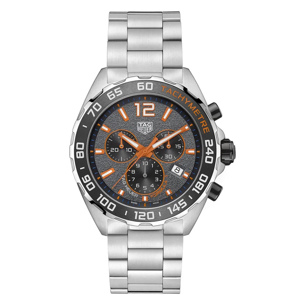 TAG Heuer CAZ101AH.BA0842 Formula 1 Chronograph Quartz Stainless Steel Grey-Orange Dial Watch 3 TAG Heuer CAZ101AH.BA0842 Formula 1 Chronograph Quartz Stainless Steel Grey-Orange Dial Watch
