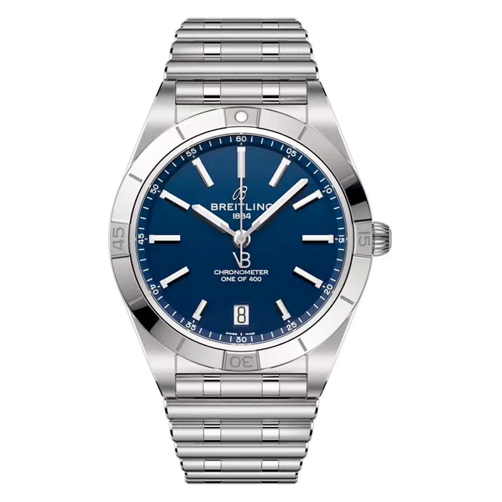 Breitling A103801A1C1A1 Chronomat Automatic 36 Victoria Beckham Stainless Steel Midnight Blue Dial Watch