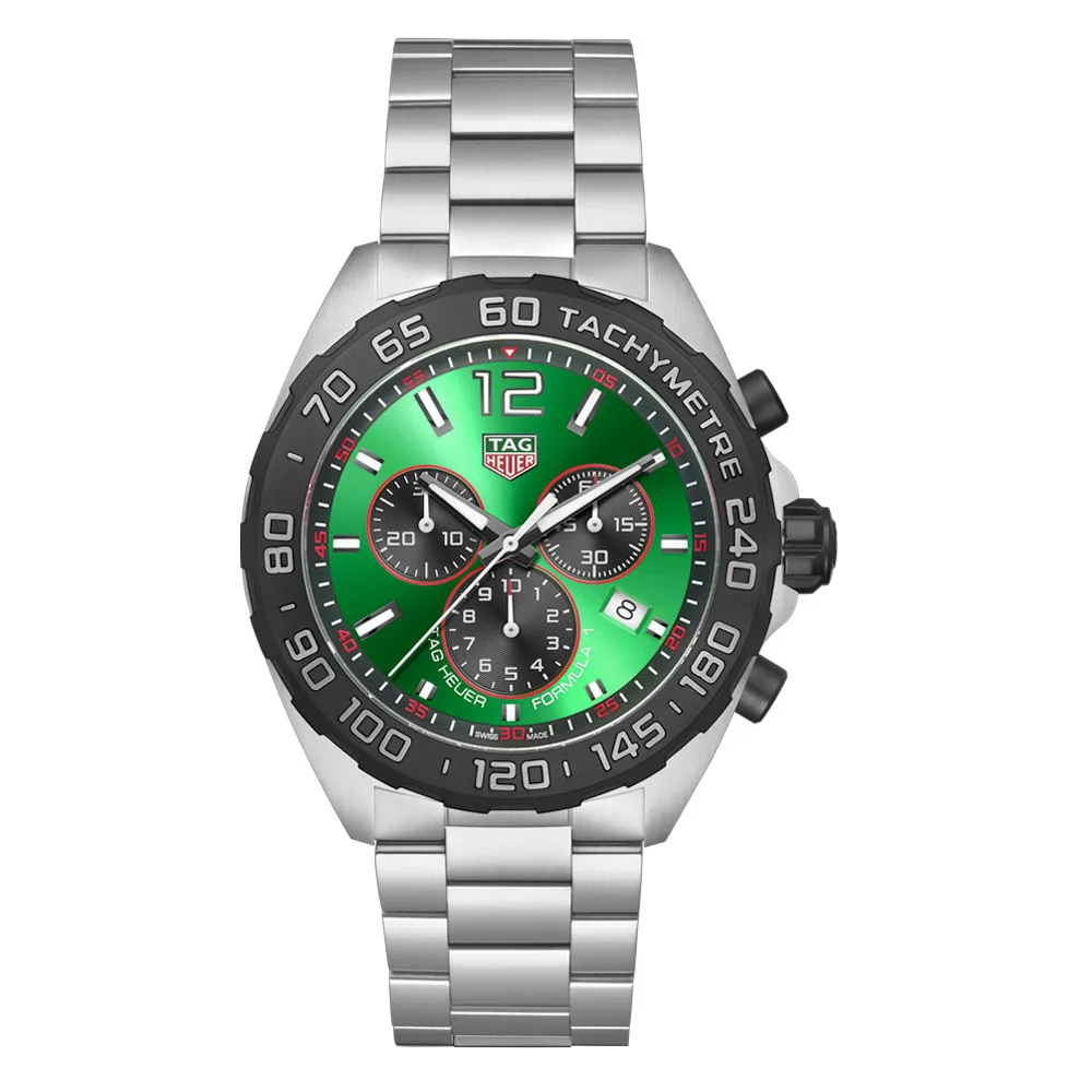 TAG Heuer CAZ101AP.BA0842 Formula 1 Quartz Chronograph Stainless Steel Green Dial Watch 3 TAG Heuer CAZ101AP.BA0842 Formula 1 Quartz Chronograph Stainless Steel Green Dial Watch