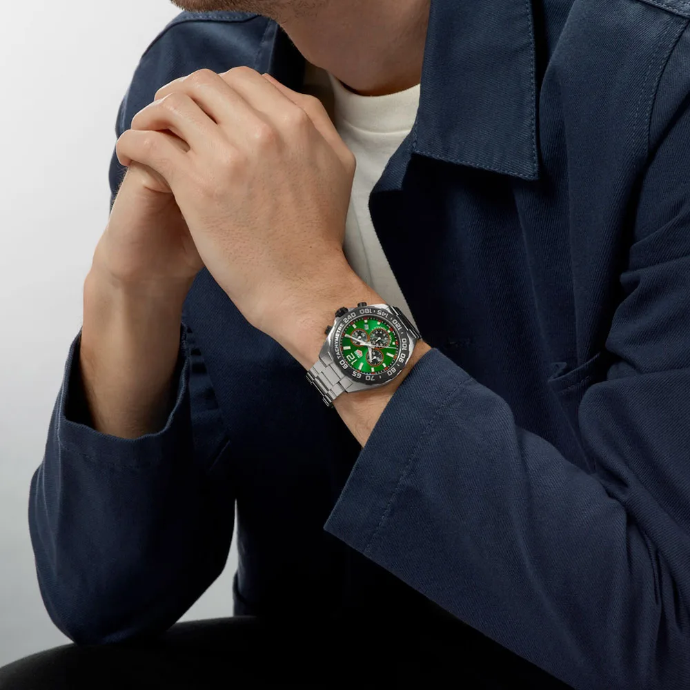 TAG Heuer CAZ101AP.BA0842 Formula 1 Quartz Chronograph Stainless Steel Green Dial Watch 4 TAG Heuer CAZ101AP.BA0842 Formula 1 Quartz Chronograph Stainless Steel Green Dial Watch - Image 2