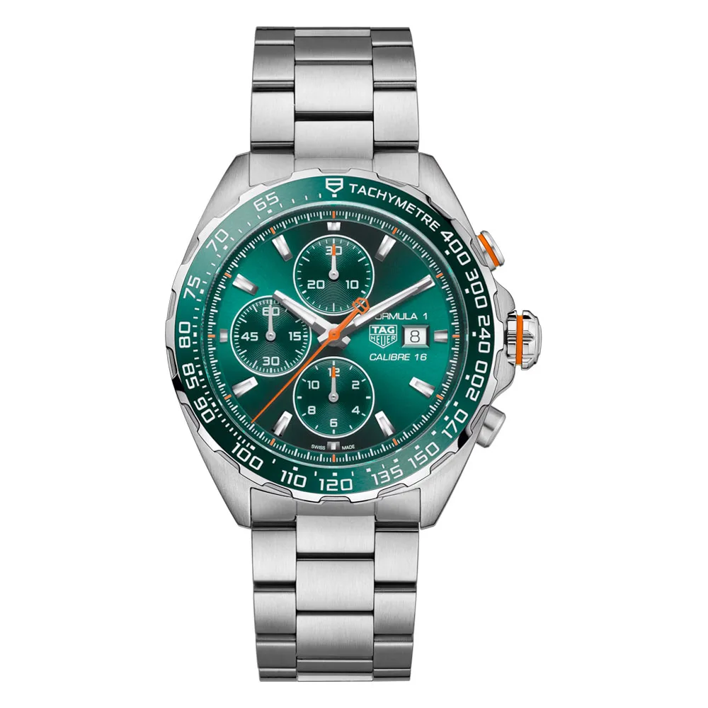 TAG Heuer CAZ201H.BA0876 Formula 1 Calibre 16 44 Stainless Steel Green Dial Watch 3 TAG Heuer CAZ201H.BA0876 Formula 1 Calibre 16 44 Stainless Steel Green Dial Watch