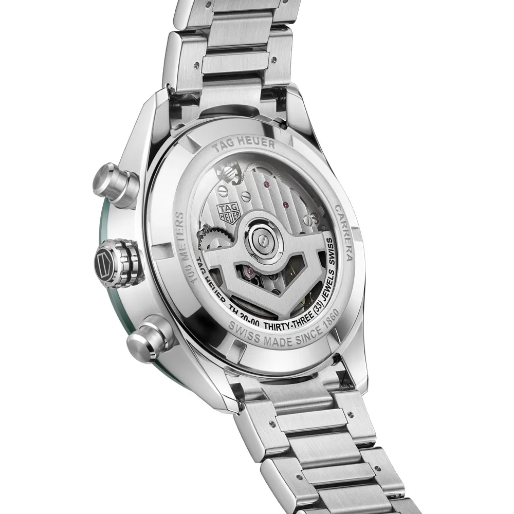 TAG Heuer CBN2A1N.BA0643 Carrera Calibre Heuer 02 44 Stainless Steel Green Dial Watch - Image 2
