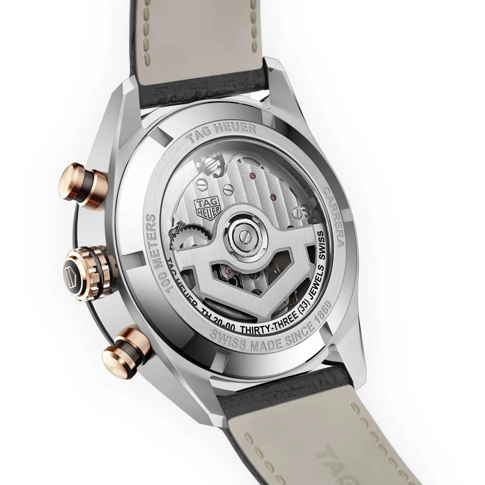 TAG Heuer CBN2A5A.FC6481 Carrera Calibre Heuer 02 44 Stainless Steel Rose Gold Black Dial Watch 5 TAG Heuer CBN2A5A.FC6481 Carrera Calibre Heuer 02 44 Stainless Steel Rose Gold Black Dial Watch - Image 3