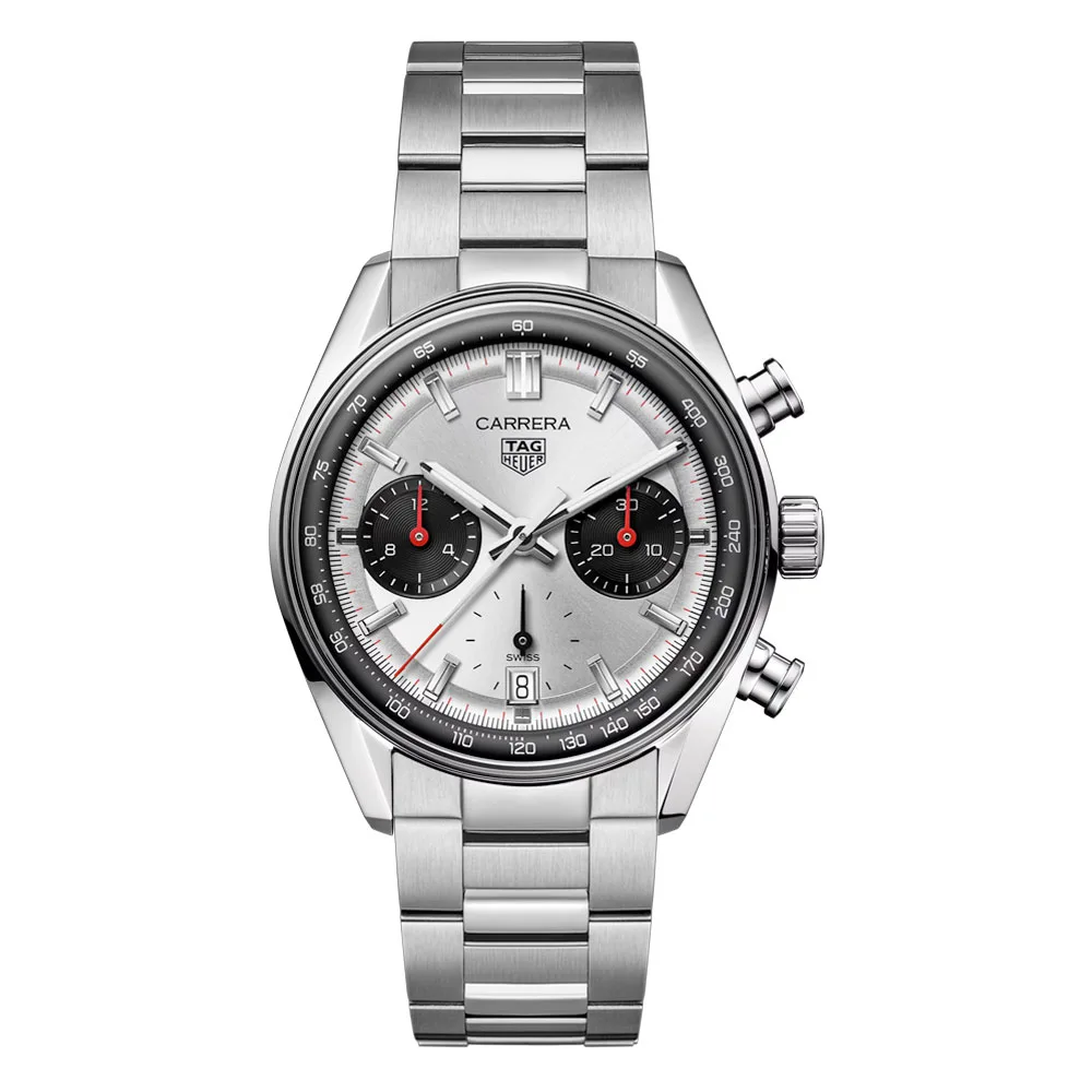 TAG Heuer CBS2216.BA0041 Carrera Chronograph Glass Box Stainless Steel Panda Silver Dial Watch 3 TAG Heuer CBS2216.BA0041 Carrera Chronograph Glass Box Stainless Steel Panda Silver Dial Watch