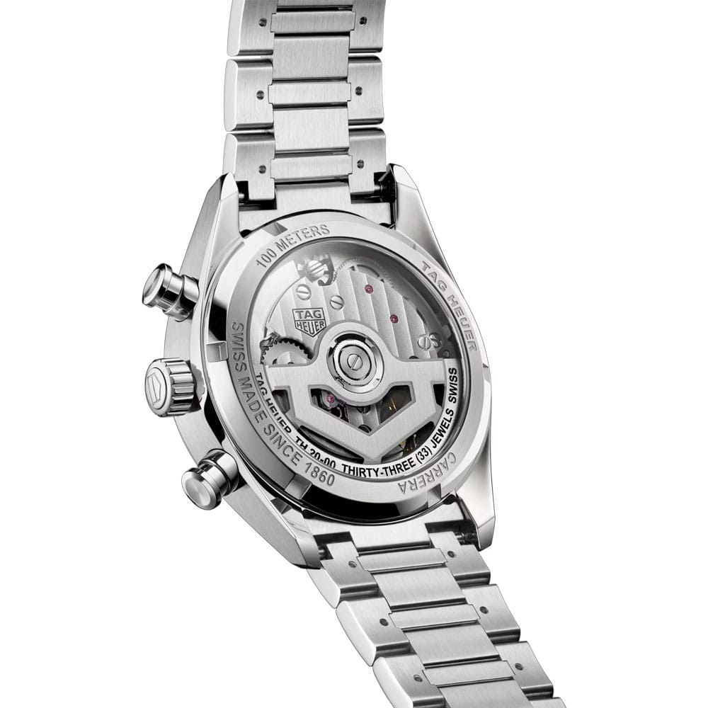 TAG Heuer CBS2216.BA0041 Carrera Chronograph Glass Box Stainless Steel Panda Silver Dial Watch 4 TAG Heuer CBS2216.BA0041 Carrera Chronograph Glass Box Stainless Steel Panda Silver Dial Watch - Image 2