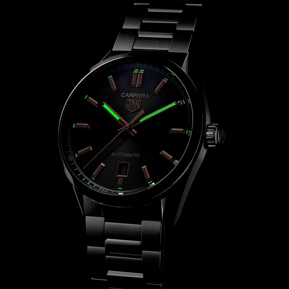TAG Heuer WBN2113.BA0639 Carrera Automatic Stainless Steel Black Dial Watch - Image 3