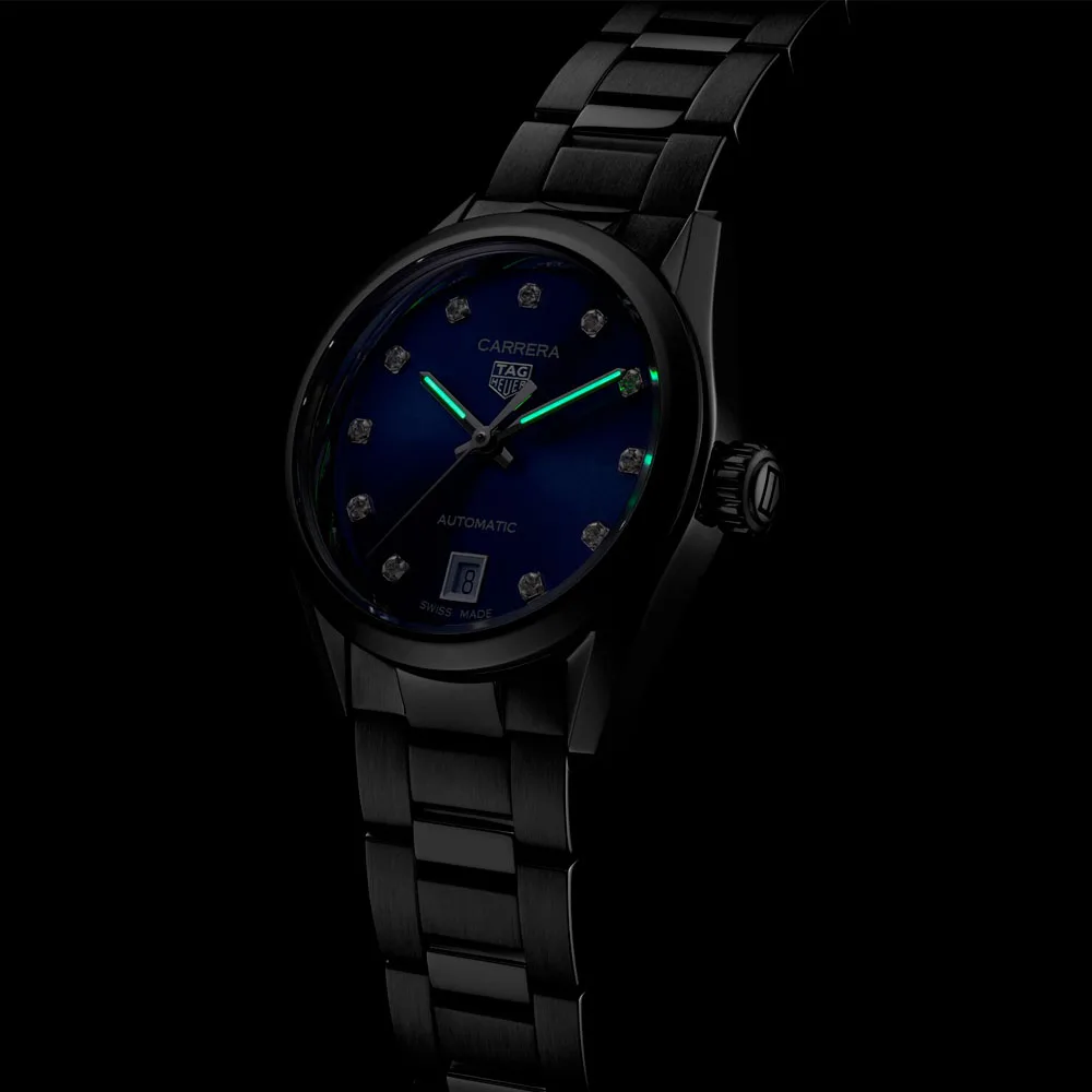 TAG Heuer WBN2413.BA0621 Carrera Date Automatic 29 Stainless Steel Blue - Diamond Dial Watch 5 TAG Heuer WBN2413.BA0621 Carrera Date Automatic 29 Stainless Steel Blue - Diamond Dial Watch - Image 3