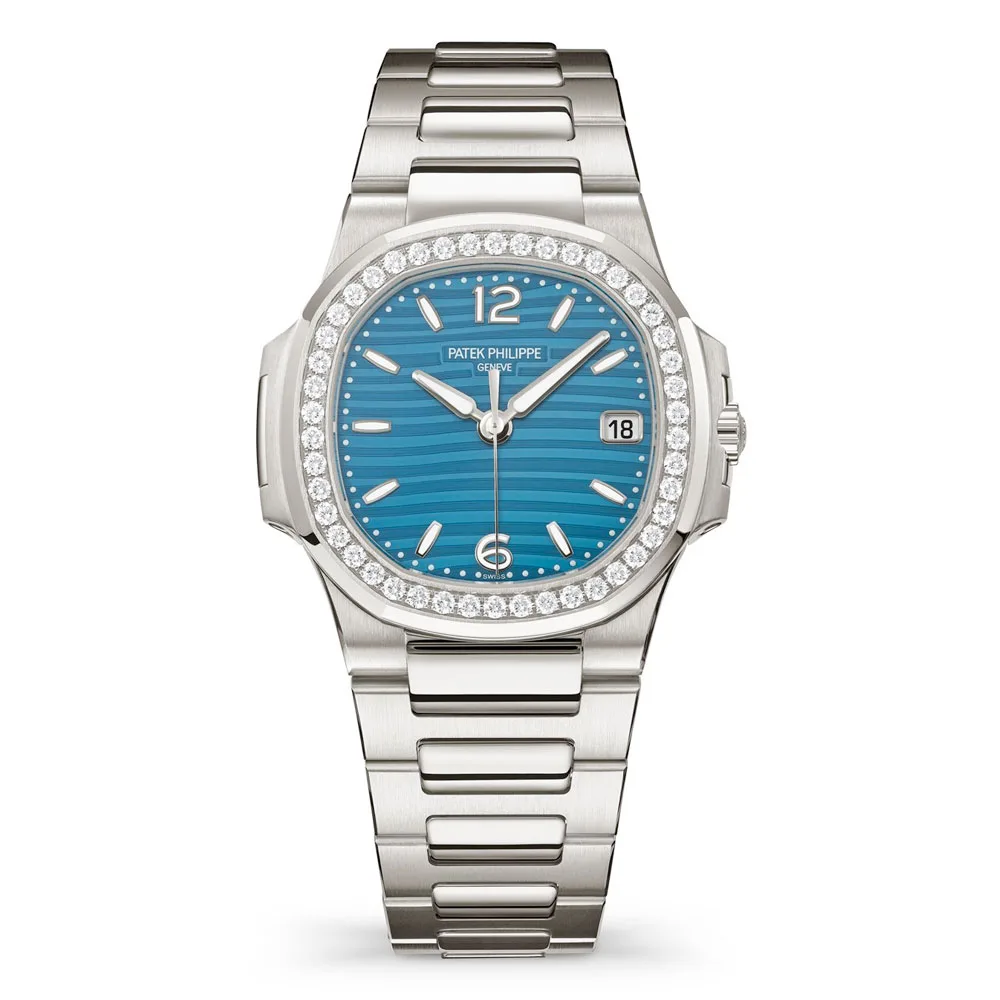 Patek Philippe 7010/1G-013 Nautilus Blue Dial 18k White Gold Diamond Bezel Ladies Watch 3 Patek Philippe 7010/1G-013 Nautilus Blue Dial 18k White Gold Diamond Bezel Ladies Watch