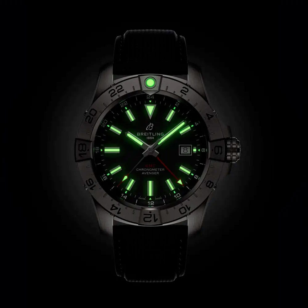 Breitling A32320101B1X1 Avenger Automatic Gmt 44 Stainless Steel Black Dial Watch - Image 3