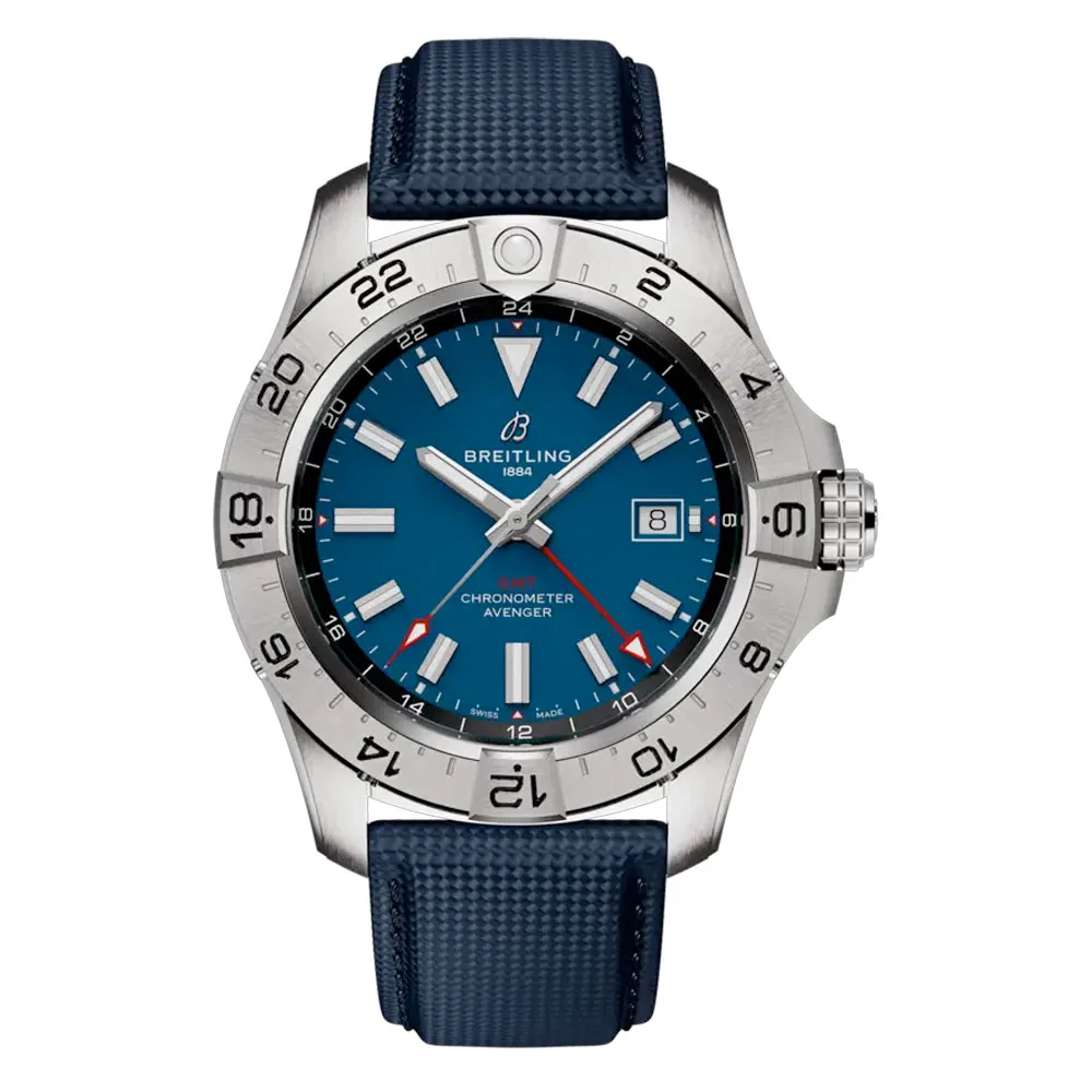 Breitling A32320101C1X1 Avenger Automatic GMT 44 Stainless Steel Blue Dial Watch 3 Breitling A32320101C1X1 Avenger Automatic GMT 44 Stainless Steel Blue Dial Watch