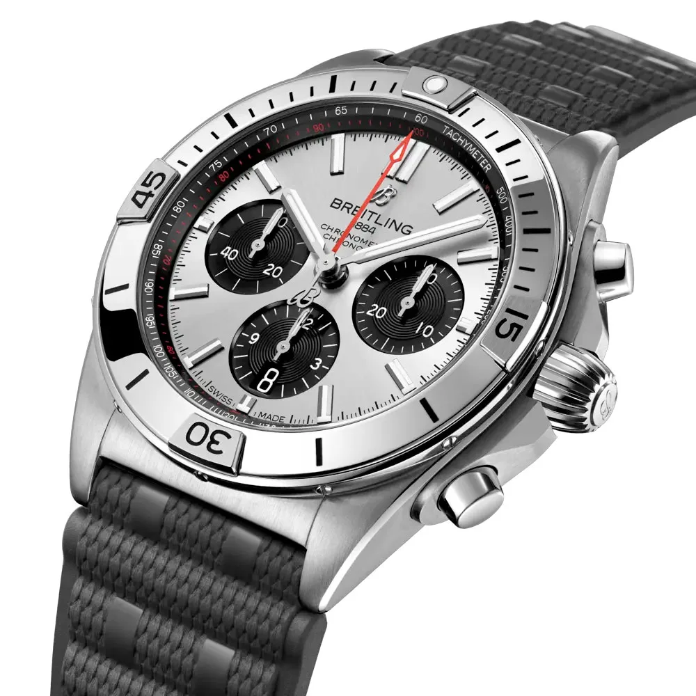 Breitling AB0134101G1S2 Chronomat B01 42 Stainless Steel Silver Dial Watch - Image 2