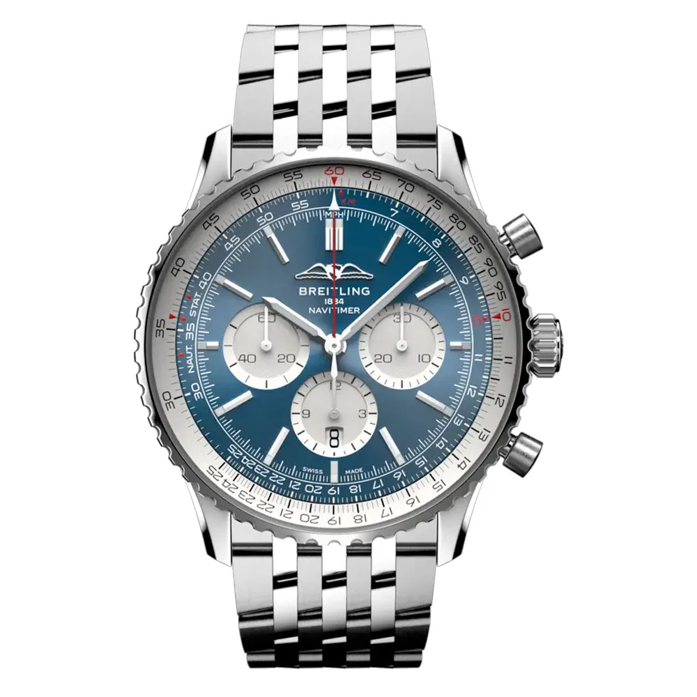 Breitling AB0137211C1A1 Navitimer B01 Chronograph 46 Stainless Steel Blue Dial Watch 3 Breitling AB0137211C1A1 Navitimer B01 Chronograph 46 Stainless Steel Blue Dial Watch
